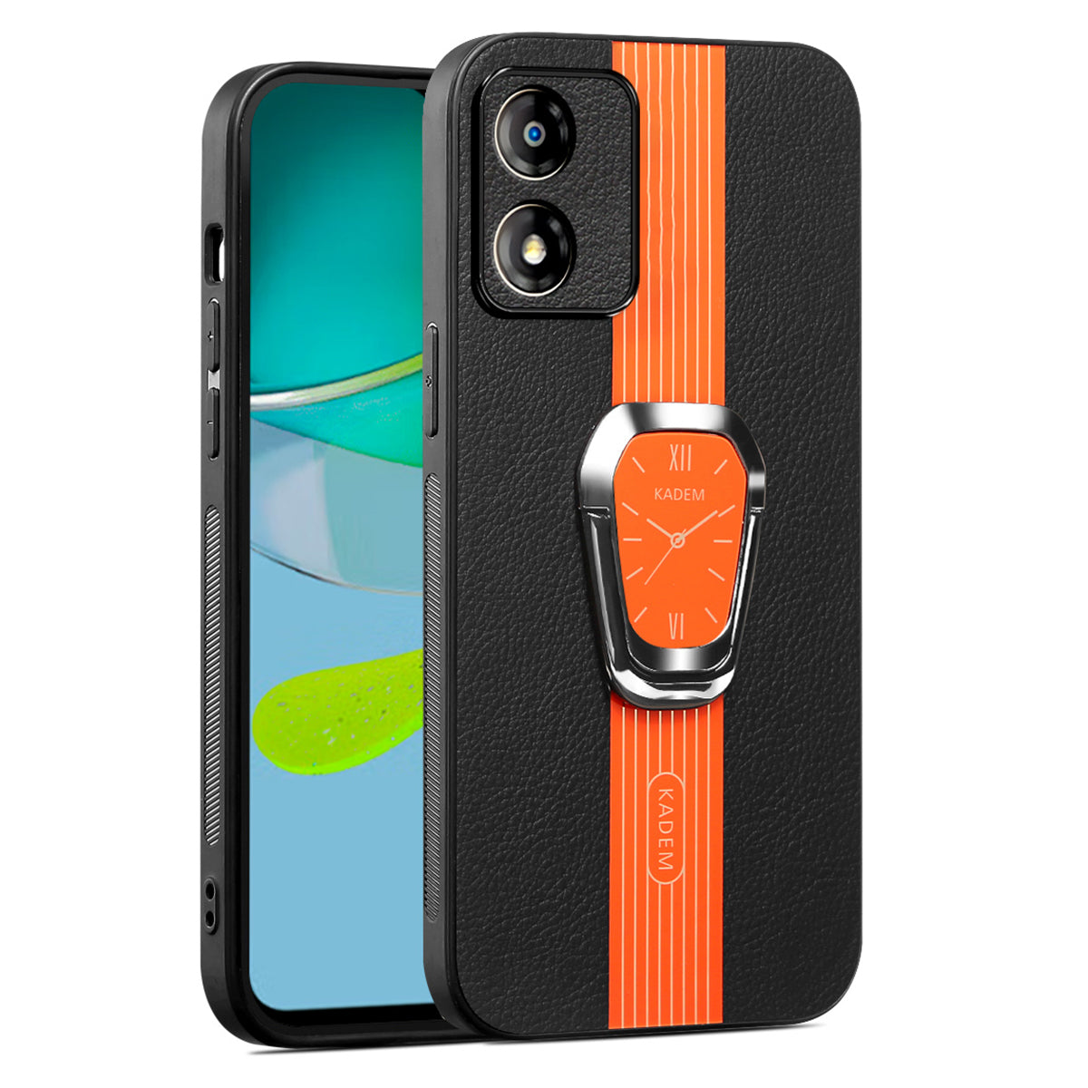KADEM For Motorola Moto E13 4G Cover PU+TPU+Acrylic Hands-free Kickstand Phone Case KADEM For Motorola Moto E13 4G Cover PU+TPU+Acrylic Hands-free Kickstand Phone Case